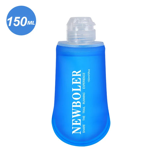 NEWBOLER 150ml 250ml 500ml Water Bottle TPU Folding Soft Flask Outdoor Sport Water Bag Collapsible Water Bottle Running Camping