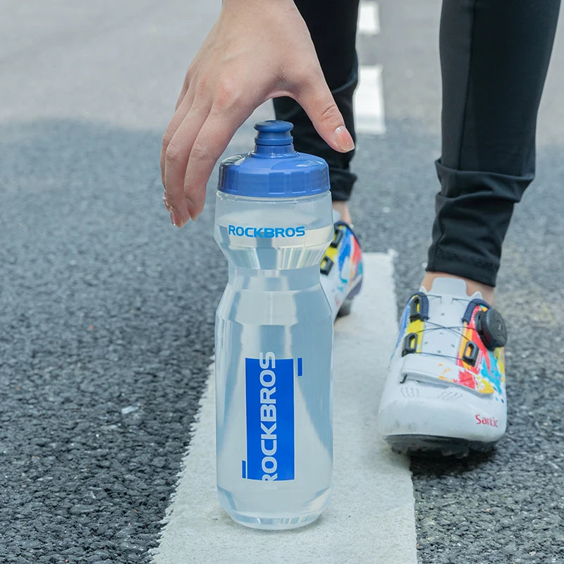 ROCKBROS 750ml Bicycle Water Bottle Plastic Sports Fitness Running Hiking Kettle Leak-proof Bike Bottle Cage