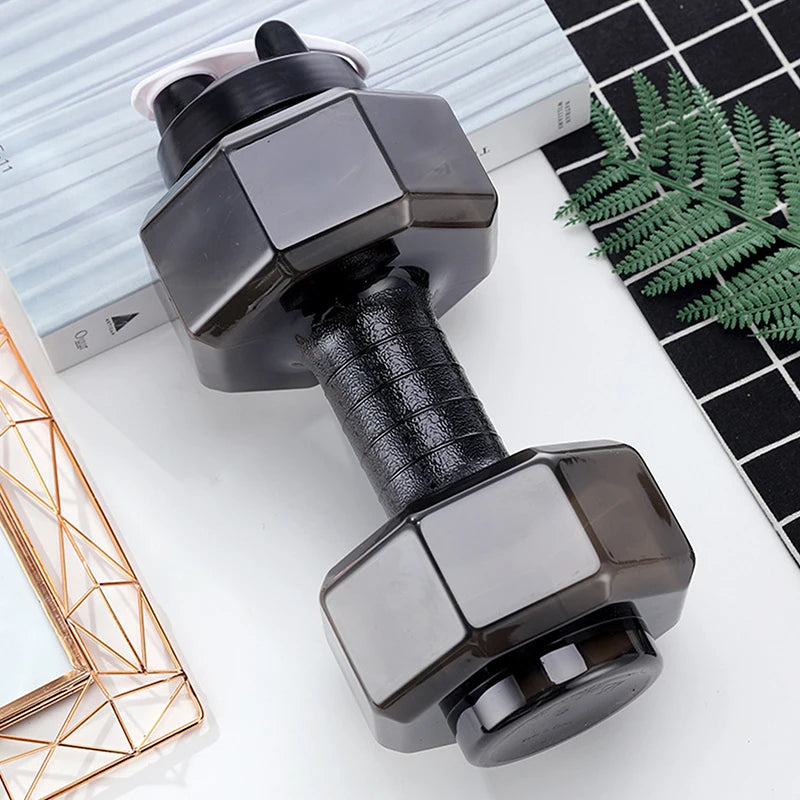 2.2L Dumbbell Shaped Kettle Sport Water Bottle Fitness Cycling Water Bottle Creative Summer Water Drinks Bottle